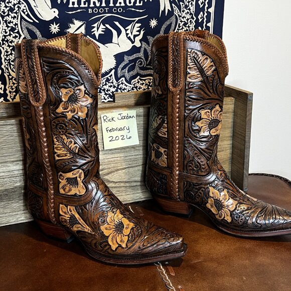 Star by Liberty Boot Co. Fully Tooled Cowboy Boots in Men\'s Size 11.5D